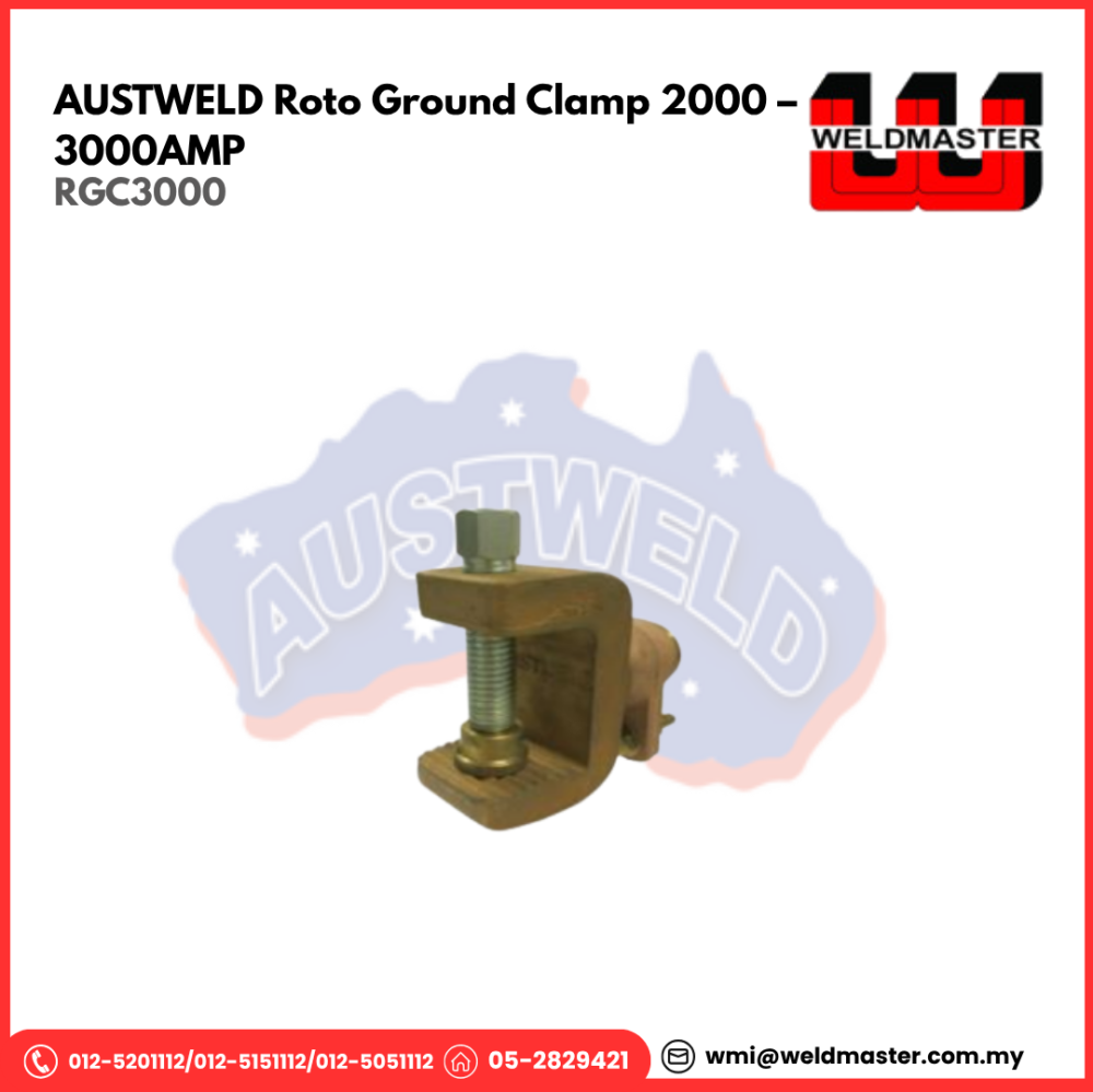AUSTWELD ROTO GROUND CLAMP - 2000 – 3000AMP (RGC3000)