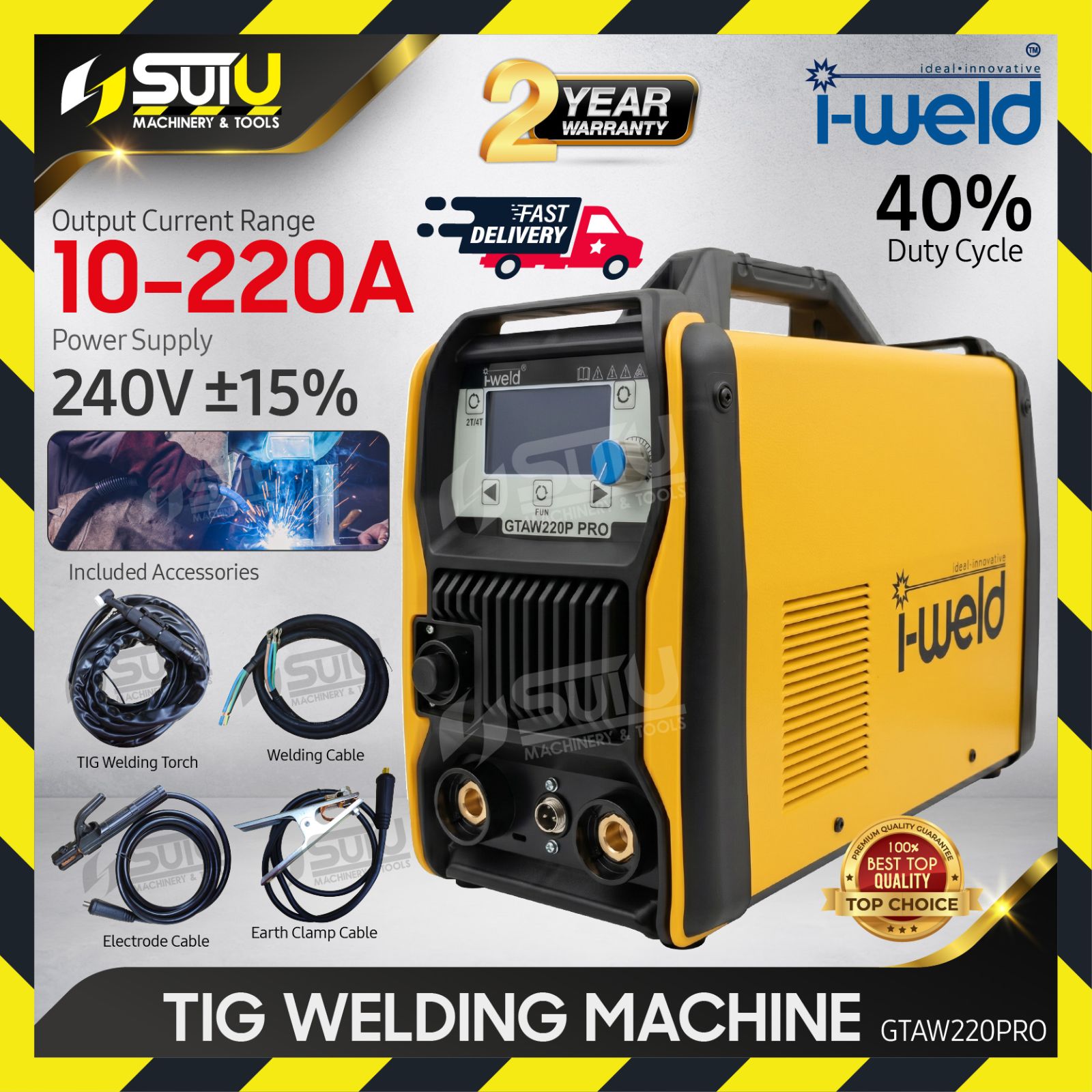 I-WELD GTAW220PRO TIG Welding Machine / Mesin Kimpalan 5-200A