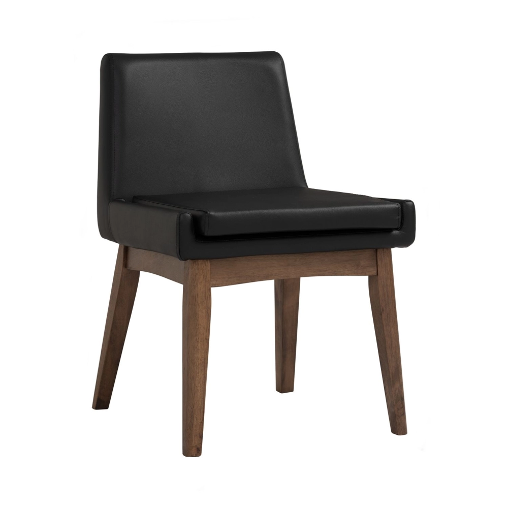 Chanel Dining Chair (Walnut, Black)