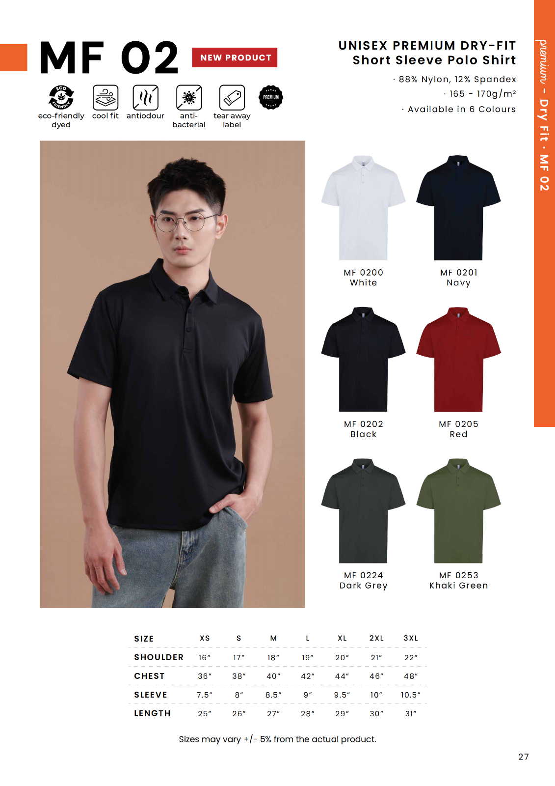 UNISEX PREMIUM DRY-FIT Short Sleeve Polo Shirt | Custom Logo Corporate Uniform | Quick-Dry Breathable Performance Polo Tee for Office, Events & Team Wear Malaysia