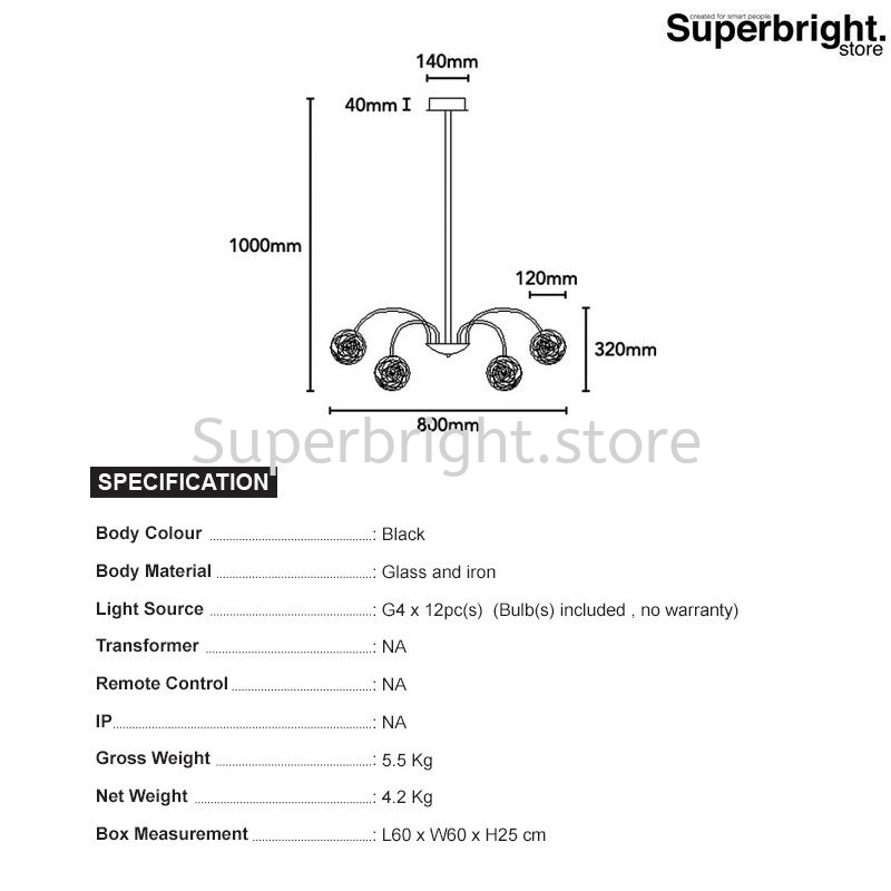 JY9006-12 Pendant Light