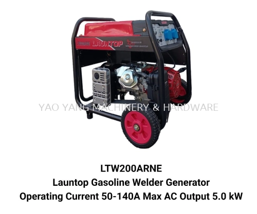 LTW200ARNE Launtop Gasoline Welder Generator Operating Current 50-140A Max AC Output 5.0 kW