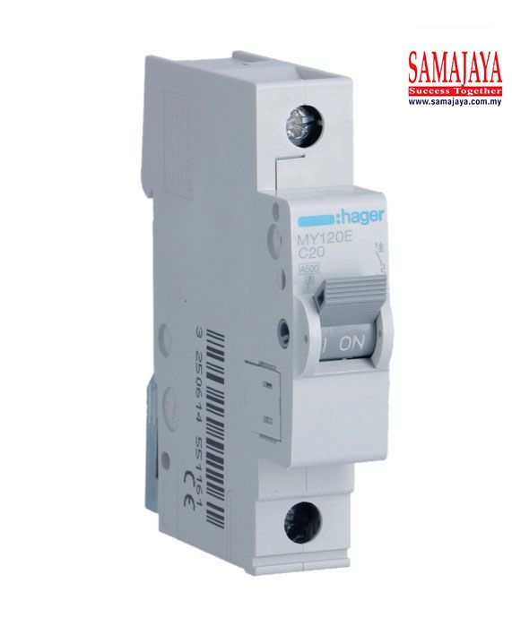 Hager MY120E 20A 1 Pole MCB