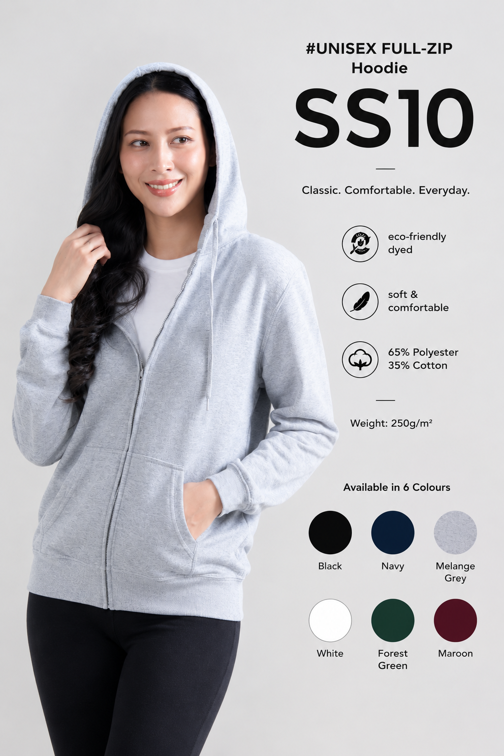 Unisex Full-Zip Hoodie - SS10