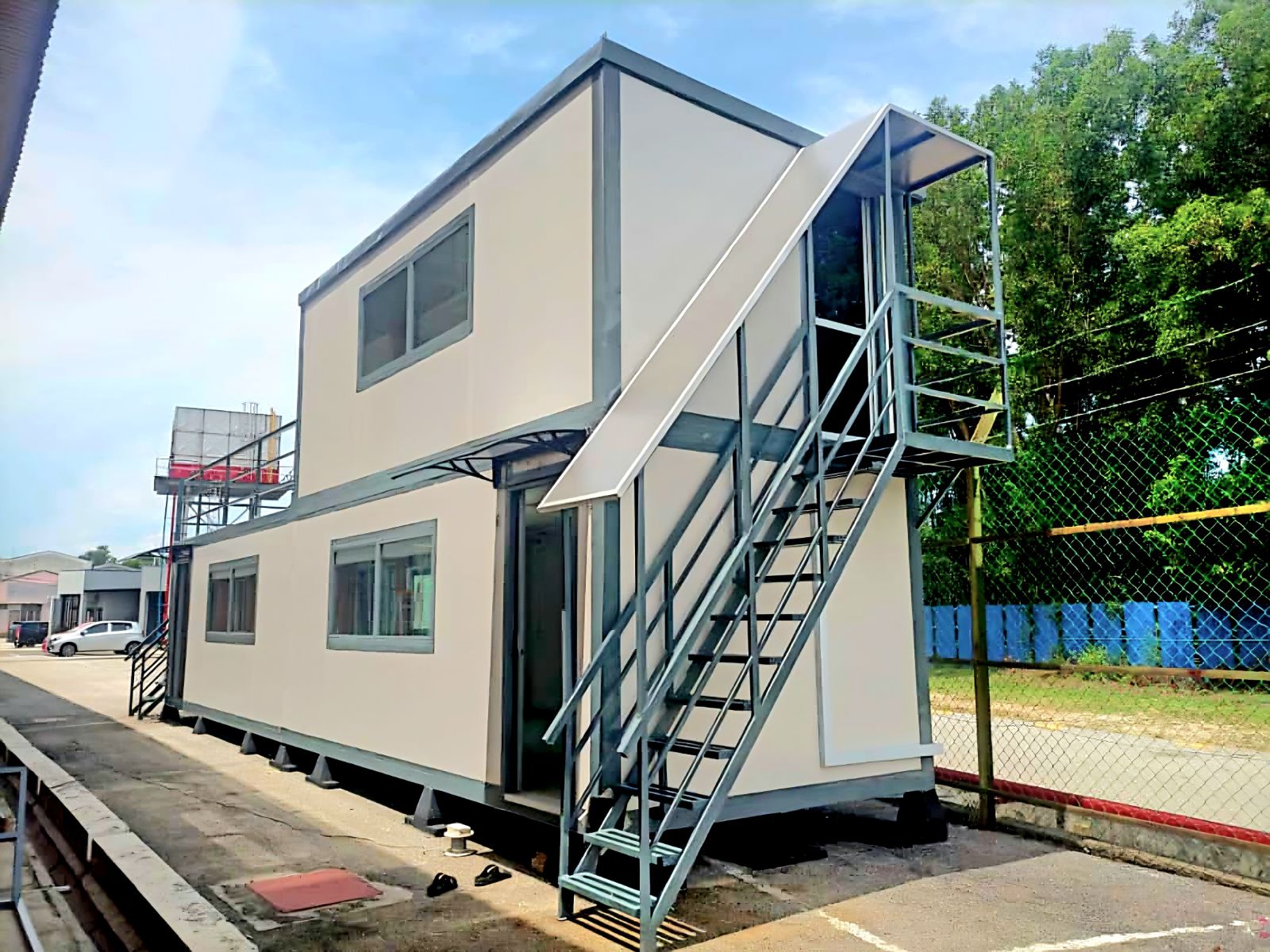 Special design project - Cabin Home with stairs and balcony - Upper deck view - Pembekal Rumah Kabin harga murah kl selangor Malaysia