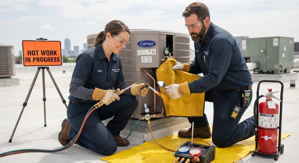 refrigeration HVAC safe brazing techniques