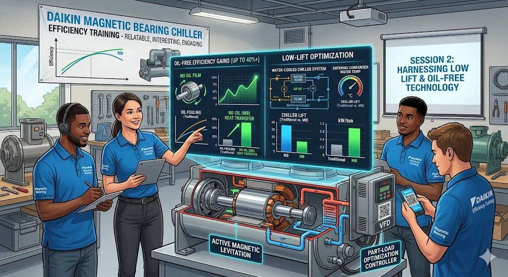 Magnetic bearing chiller efficiency training