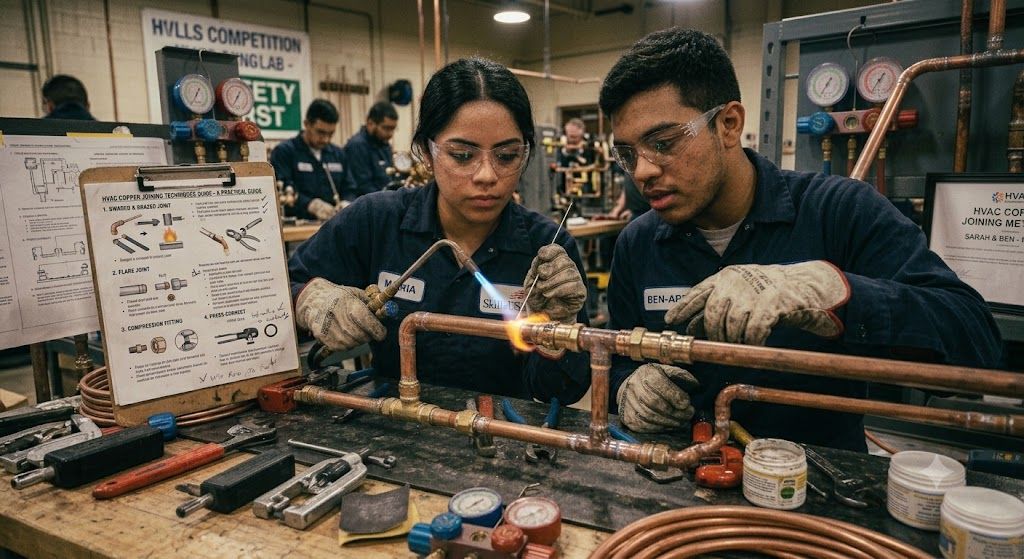 HVAC copper pipe joining techniques guid