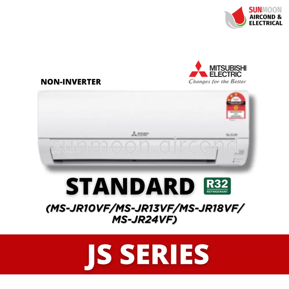 STANDARD NON INVERTER MITSUBISHI MR. SLIM JS SERIES AIR CONDITIONING (R32) - EASY CLEAN AIRCON