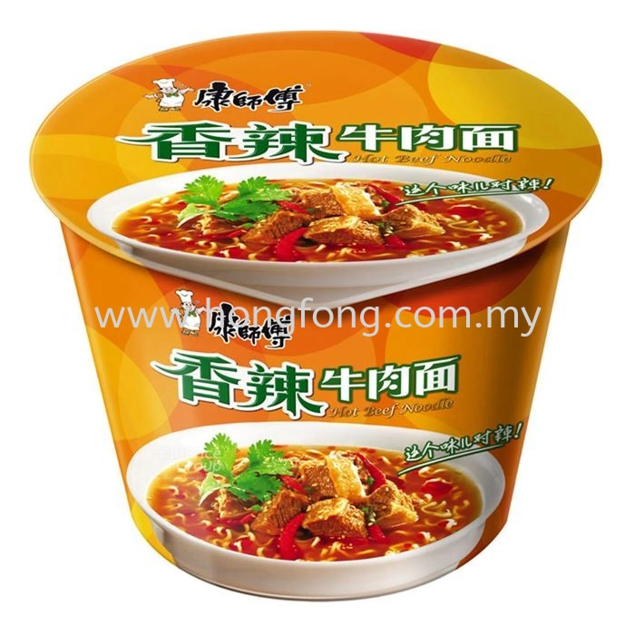 KANG SHI FU BOWL INST NOODLES-HOT SPICY BEEF康师傅 香辣牛肉面 碗(12*108G)