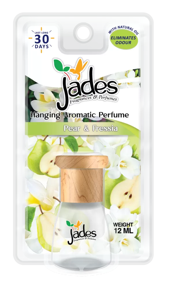 Jades Hanging Aromatic Perfume 12ml - Pear & Freesia (Air Freshener Car)