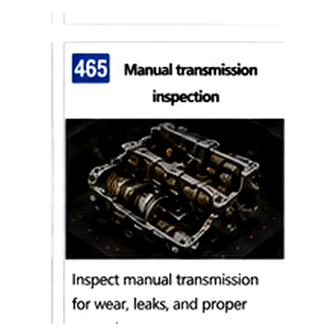 Manual Transmission Inspection