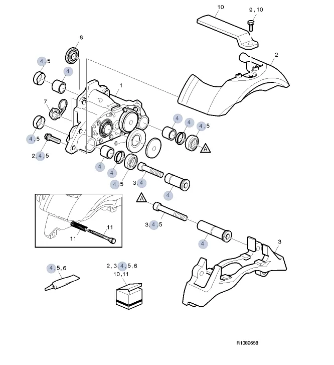 BRAKE CALIPER REPAIR KIT VOLVO 85109890 , MCK1298