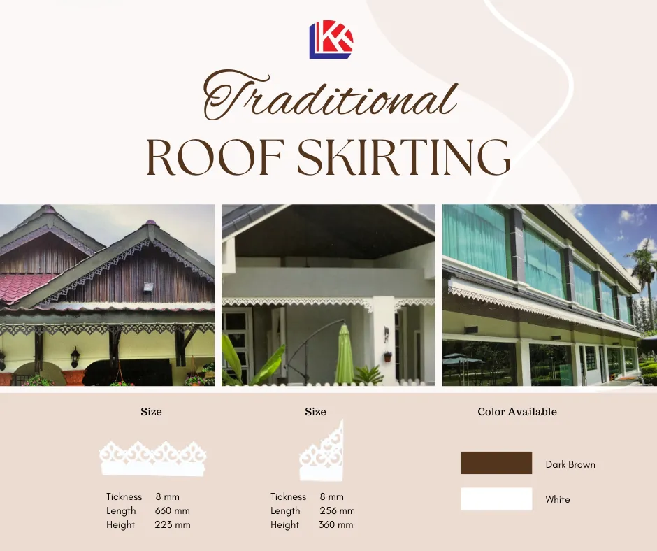 ROOF SKIRTING / PAPAN MANIS PLASTIK