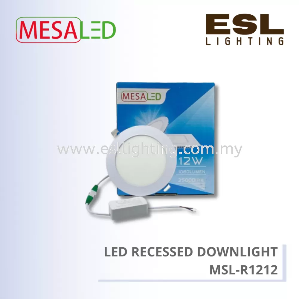 MESALED LED RECESSED DOWNLIGHT 12W ISOLATED DRIVER - MSL-R1212