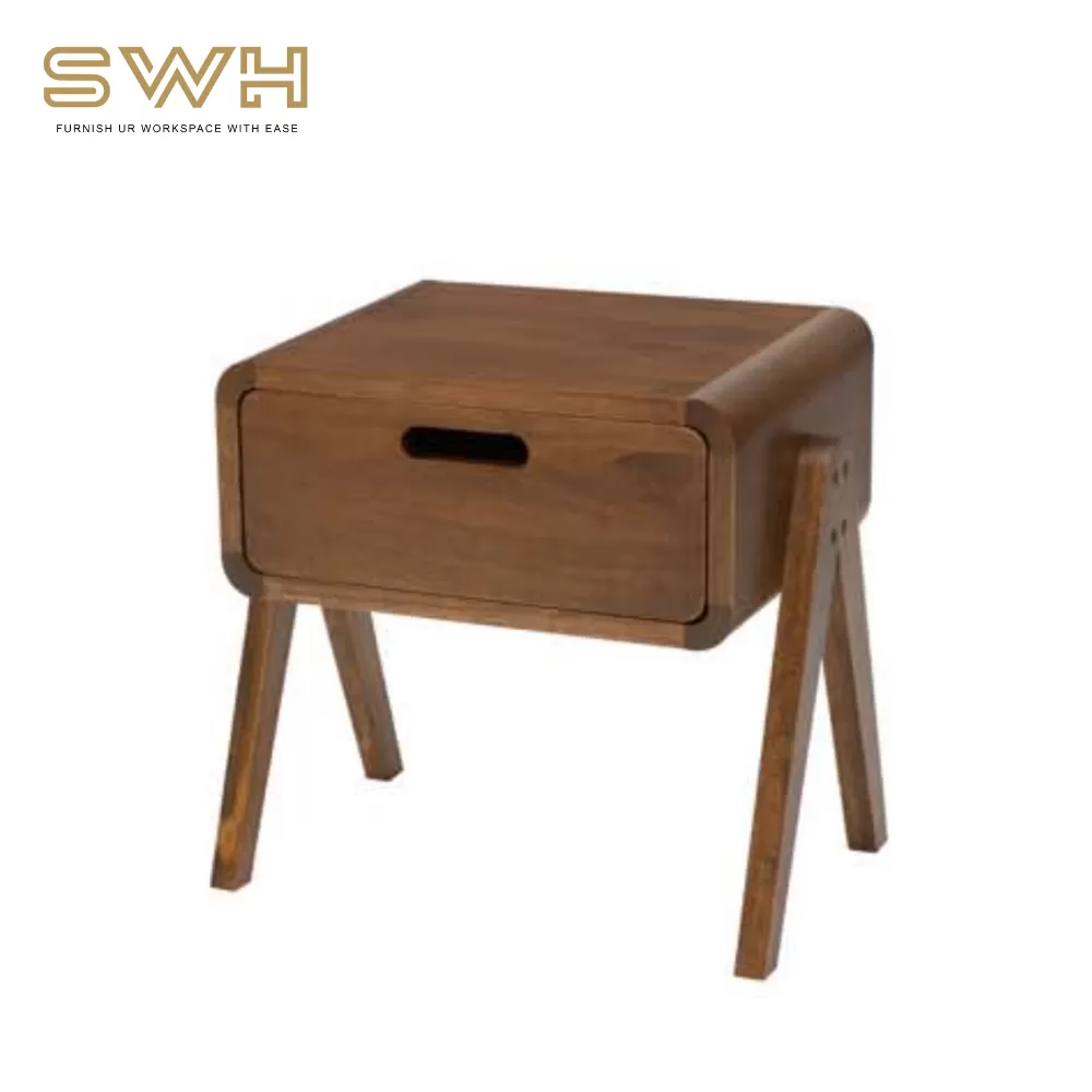 TIMBER Solid Wood (C) BedSide Table Cabinet | Bedroom Furniture Store