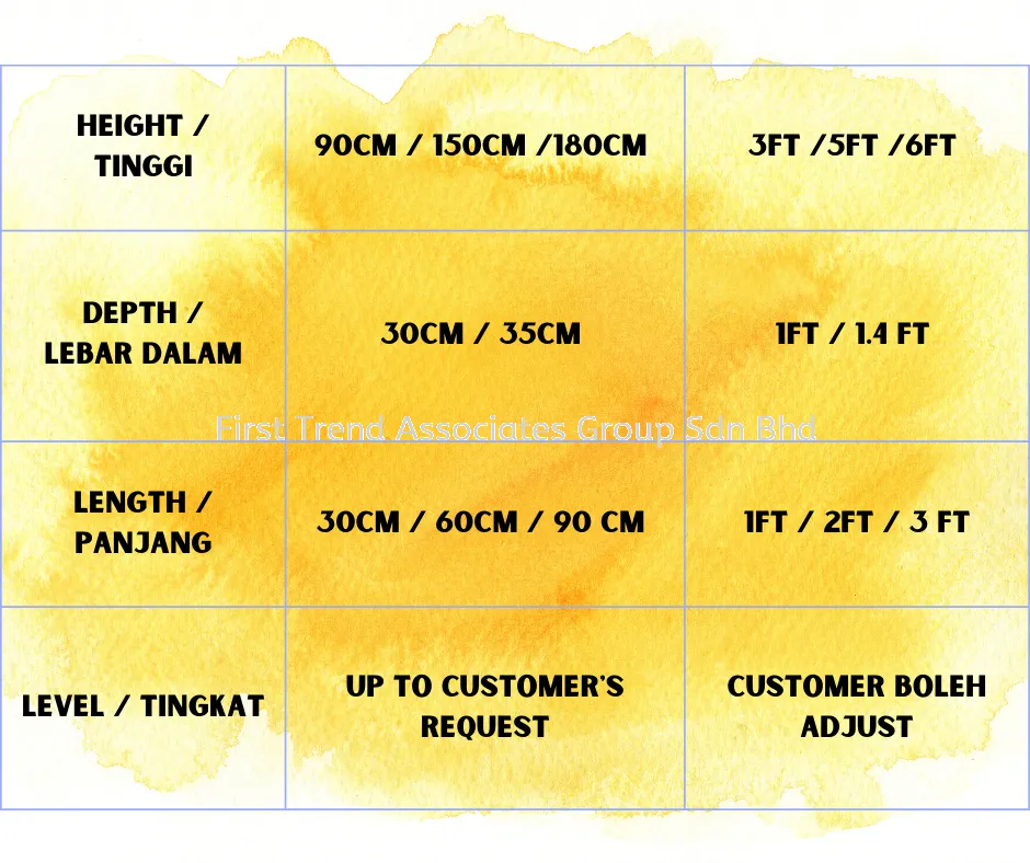 Light Duty Boltless Rack Rak Besi Store Multipurpose Rack Home Rak Serbaguna 2IN1 - 4 levels