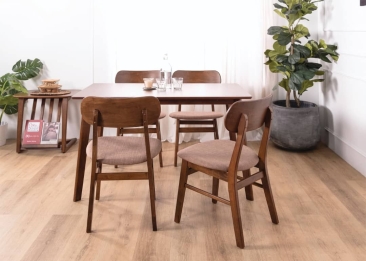 Morree Dining Set (120cm L Table + 4 Chairs)