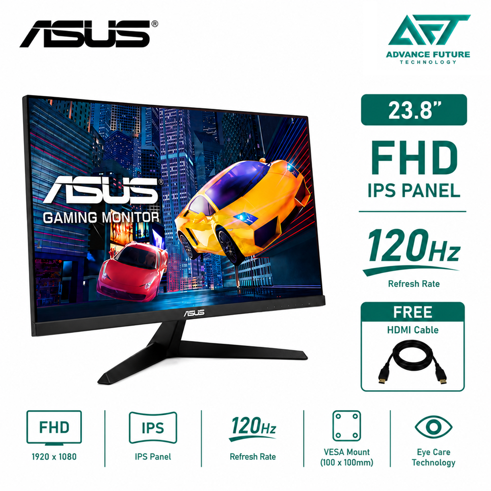 Asus VY249HGR 23.8'' FHD IPS 120Hz Gaming Monitor ( HDMI, VGA, Audio, 3 Years Warranty )