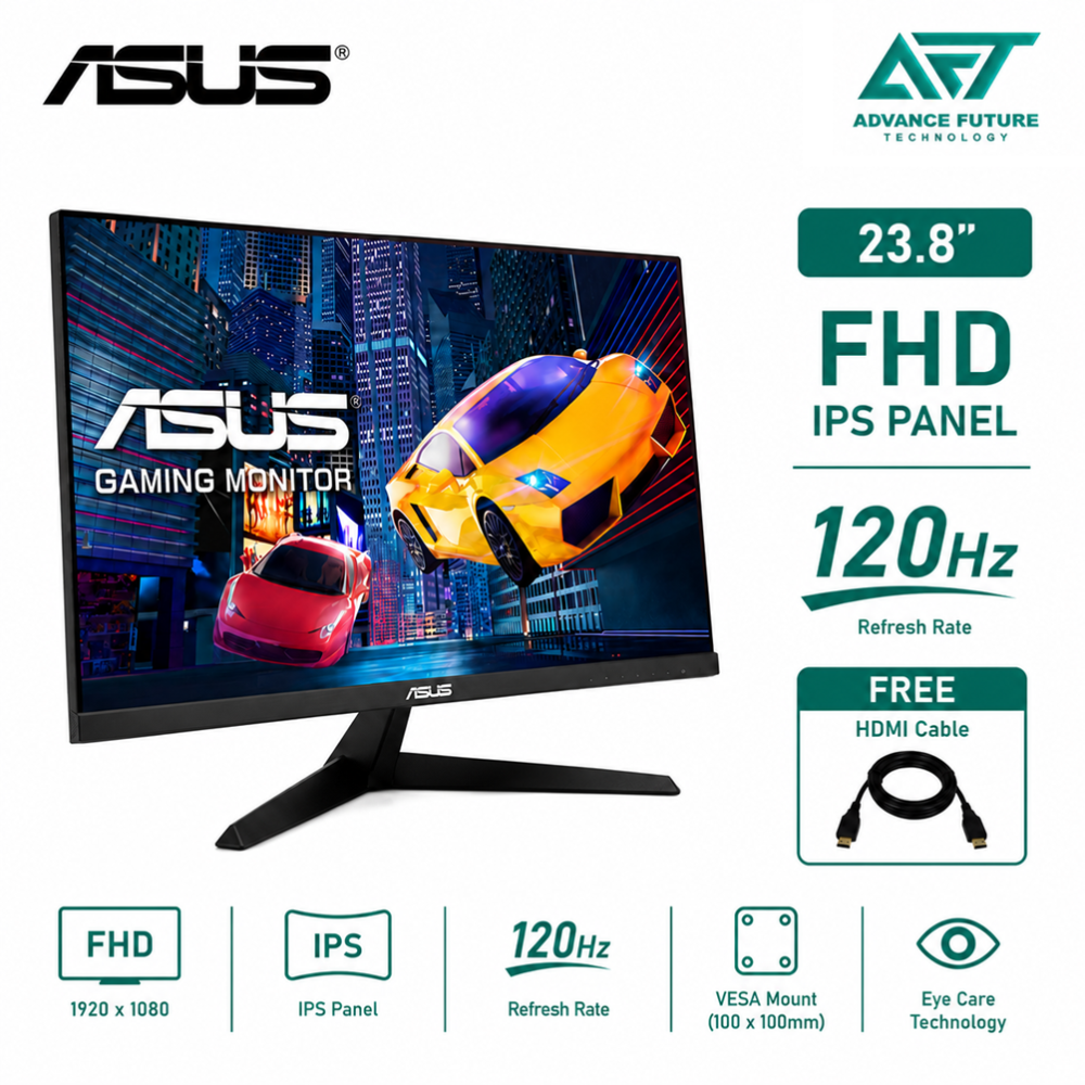 Asus VY249HGR 23.8'' FHD IPS 120Hz Gaming Monitor ( HDMI, VGA, Audio, 3 Years Warranty )