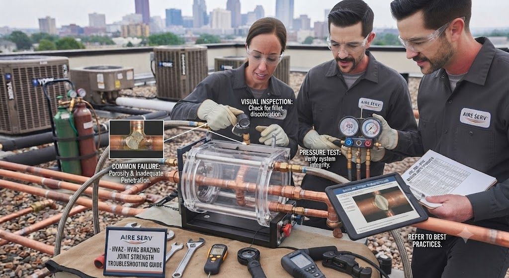 HVAC brazing joint strength troubleshooting guide
