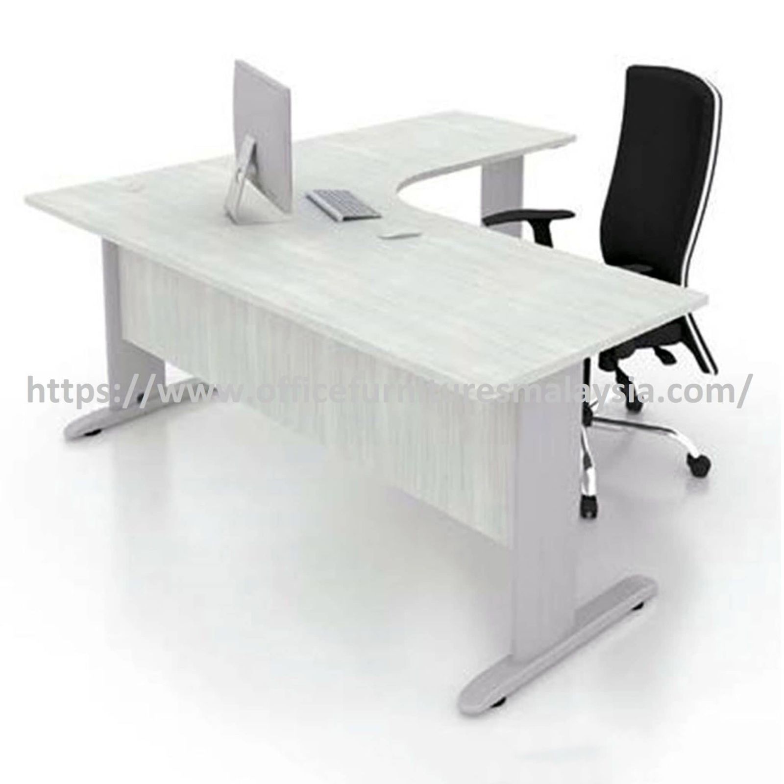 6 ft x 6 ft Modern Desirederer L Shape Manager Table OFFXC1818IMT