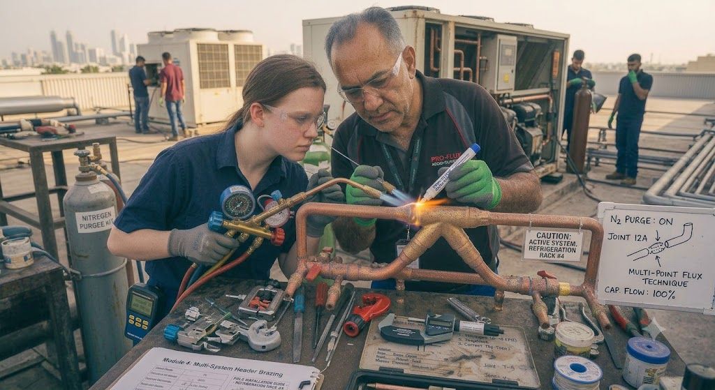refrigeration pipe brazing installation guide skills