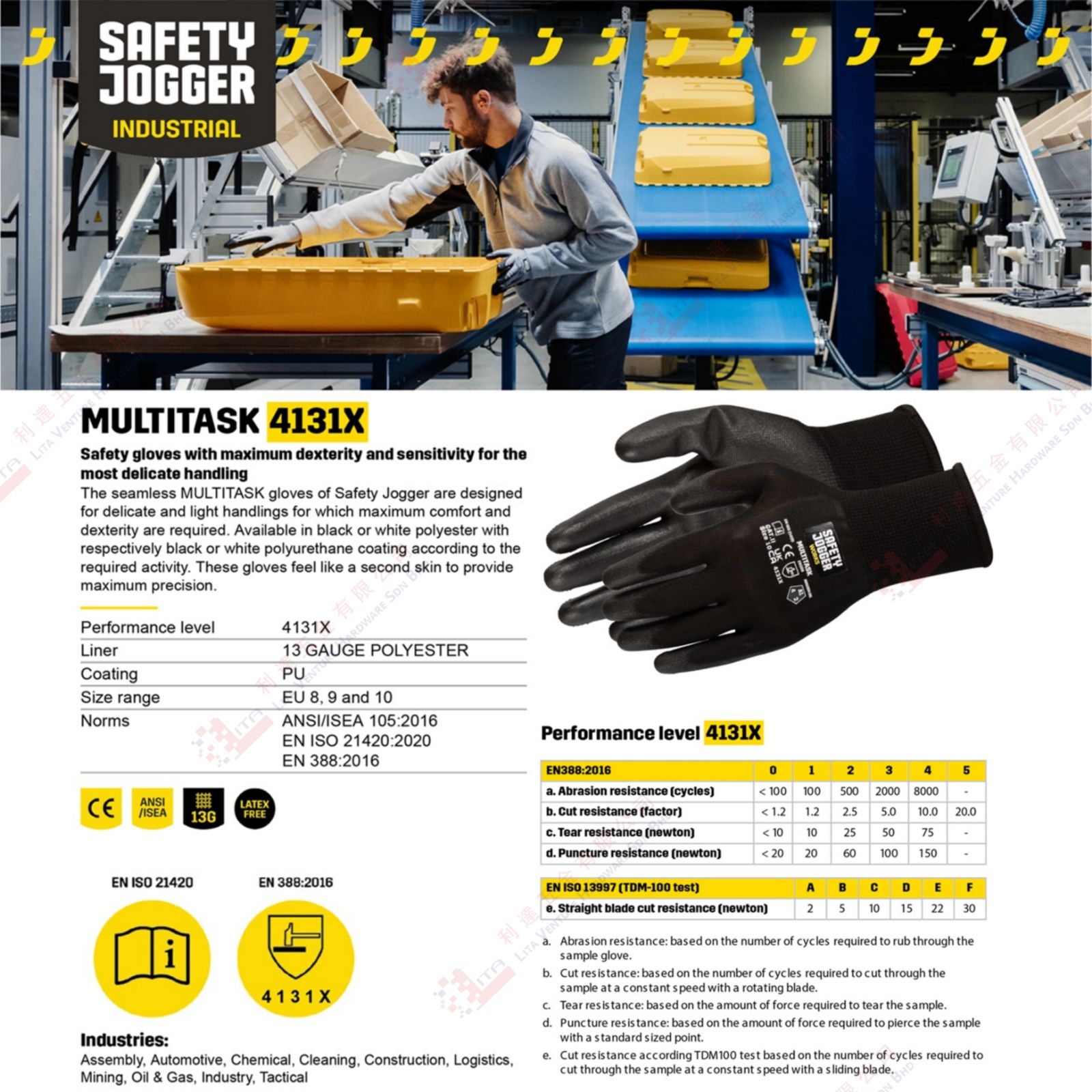 SAFETY JOGGER BRAND MULTITASK SAFETY GLOVE - 4131X
