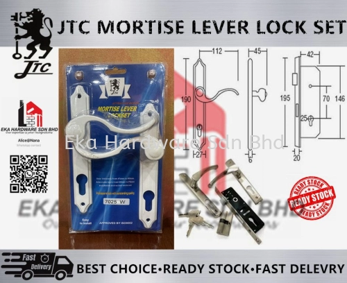 JTC Mortise Lever Lock Set (7025W)