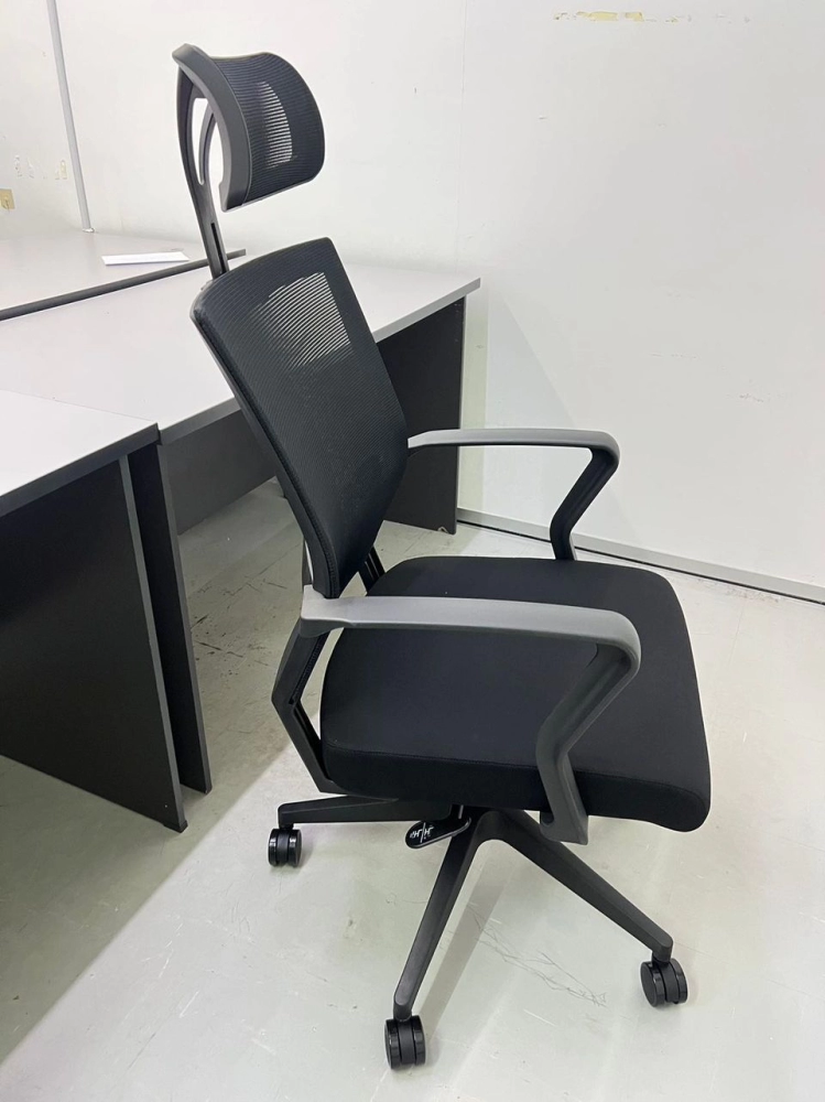 Standard Office Table Desk | High Back Mesh Office Chair | Office Furniture Penang