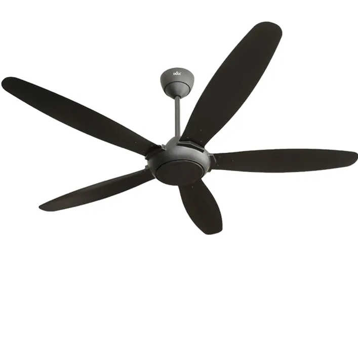 Deka DKR56 56" 5 Blades 4 Speed AC Motor With Remote Control Ceiling Fan (Black)