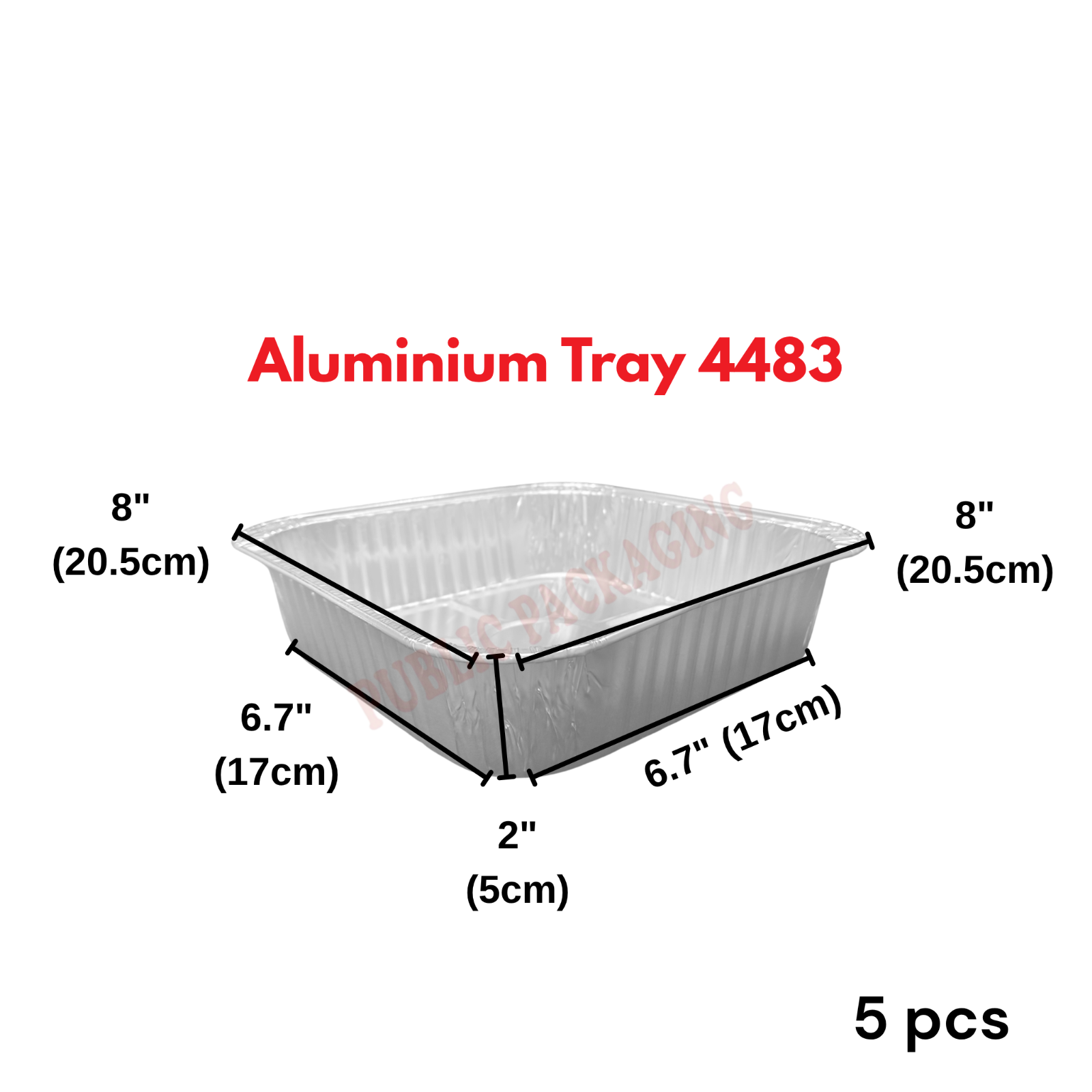 4483-P Aluminium Foil Tray with Clear Lid (5 sets 卤) / Bulat / Round / Foil Tray 4483 - P