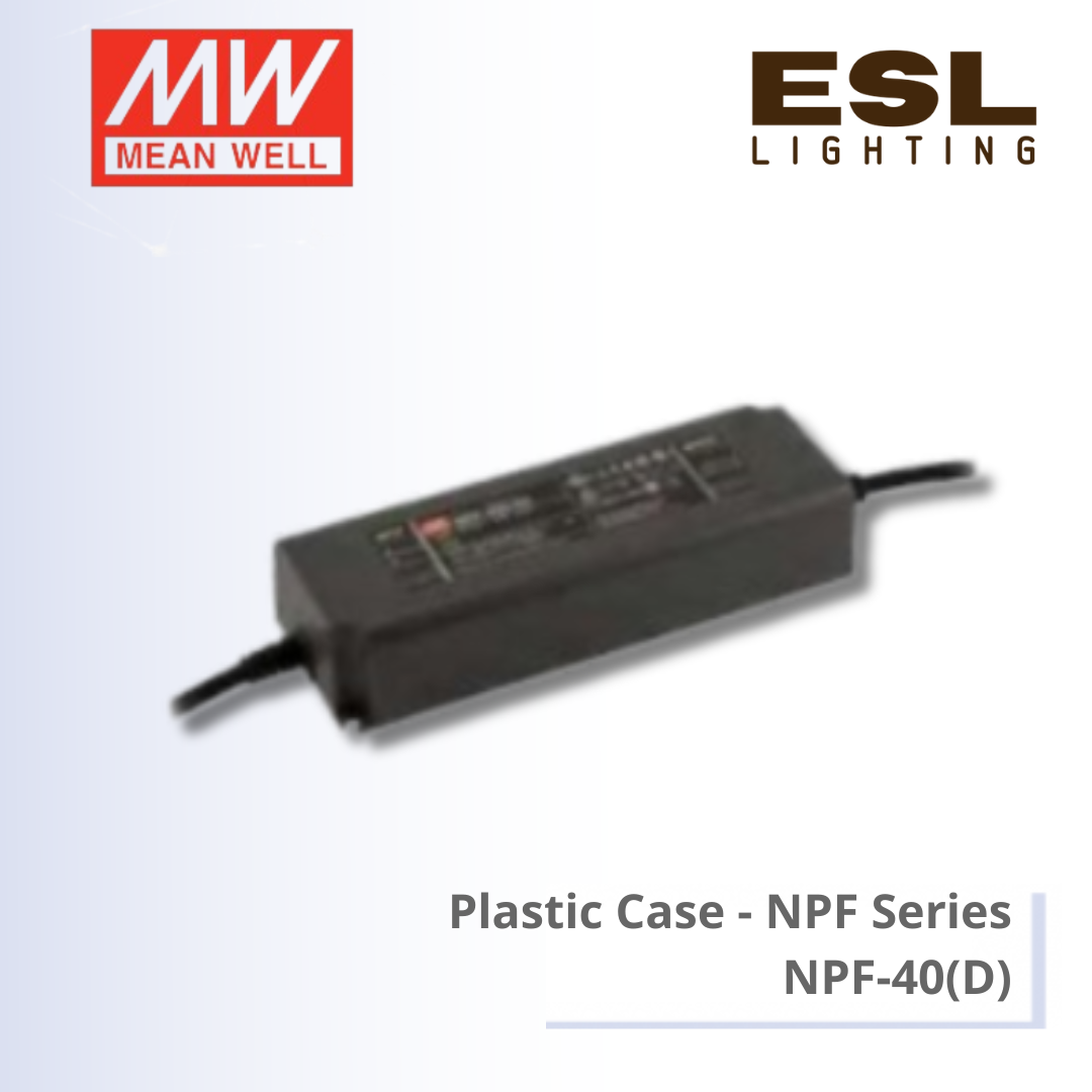 MEANWELL Plastic Case NPF Series - NPF-40 (D) 