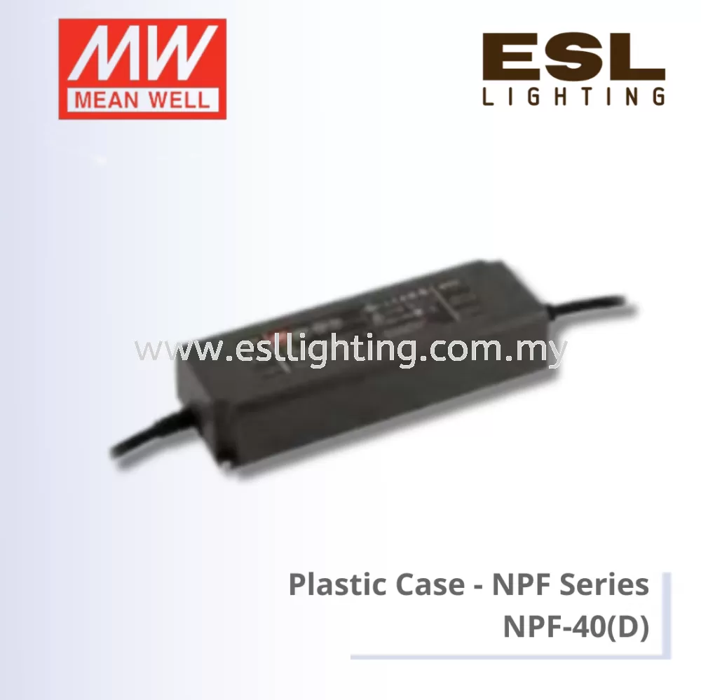 MEANWELL Plastic Case NPF Series - NPF-40 (D) 