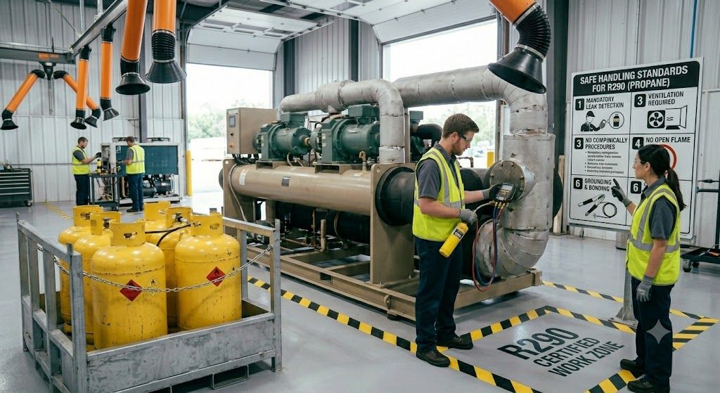 R290 industrial refrigerant handling protocols