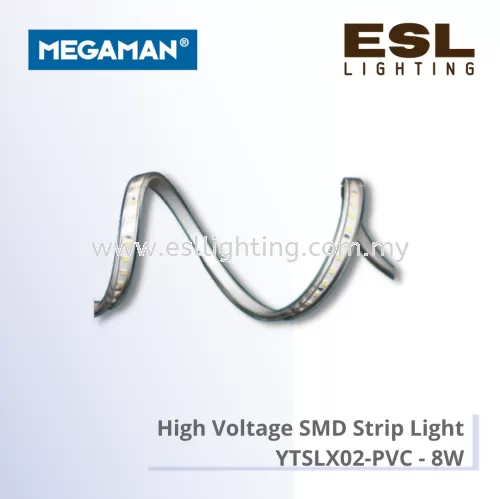 MEGAMAN LED STRIP LIGHT - High Voltage SMD Strip Light - YTSLX02-PVC - 8W