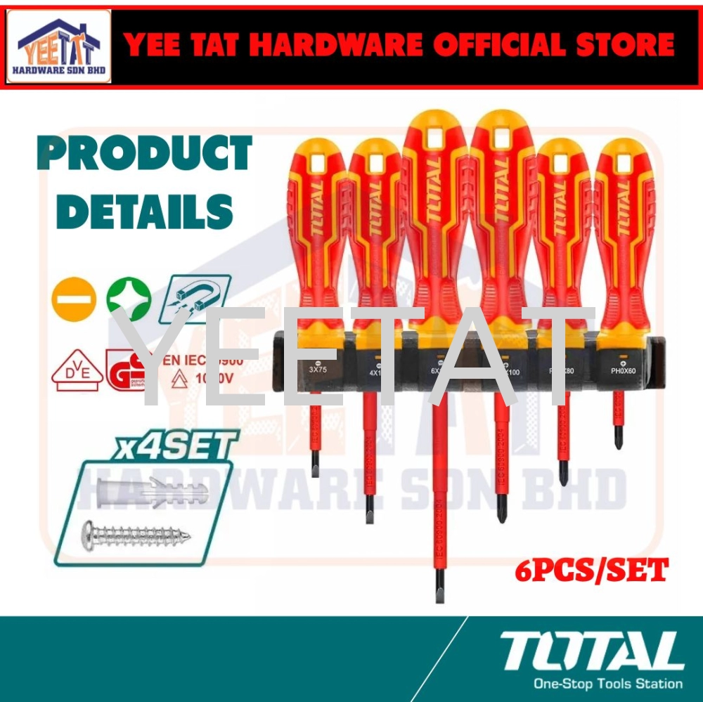 [ TOTAL ] THTIS566 Insulated Screwdriver Set 6pcs/set