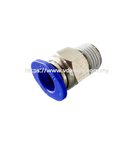 'STAR' Pneumatic One Touch Push-in Fitting Straight Type - Thread Size M5 to 1/2", Tube Size 4MM to 16MM