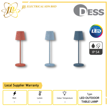 DESS MSMS-T1611 IP54 LED OUTDOOR TABLE LAMP [RED/LIGHT BLUE/DEEP BLUE]