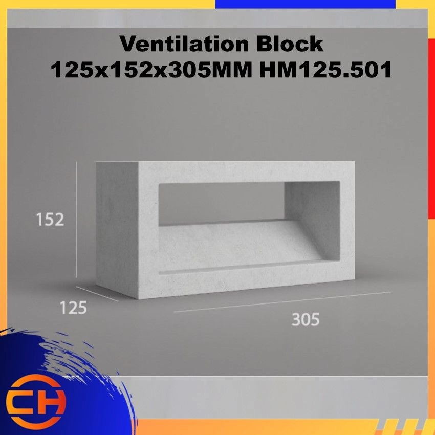 Ventilation Block - 125x152x305MM HM125.501
