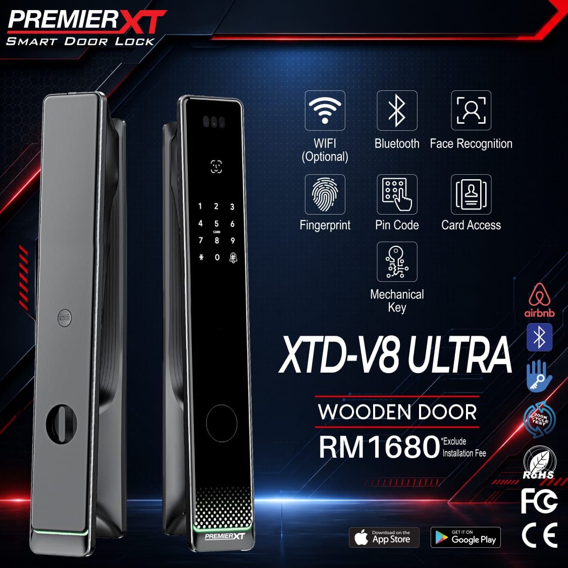 Premier XT Smart Door Lock XTD-V8 ULTRA Smart Lock