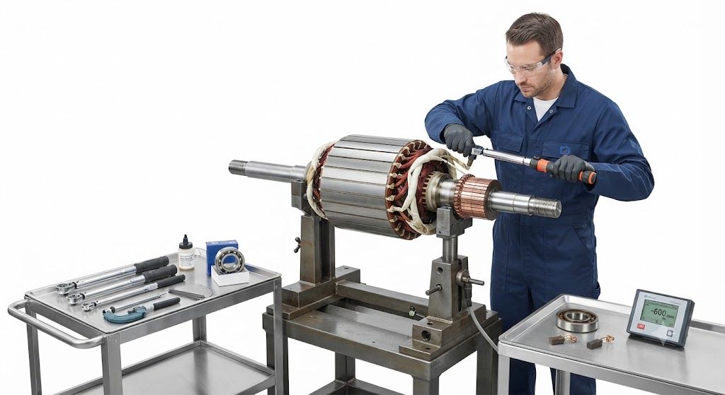 High Voltage Motor Rotor Service