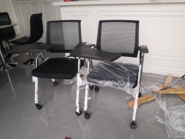 Student Chair With Writing Tablet Pad | Student Chair With Wheels | Training Chair | Education Chair | Writing Chair With Tablet deliver to Tanner Industrial Technology Sdn Bhd Sepang Selangor