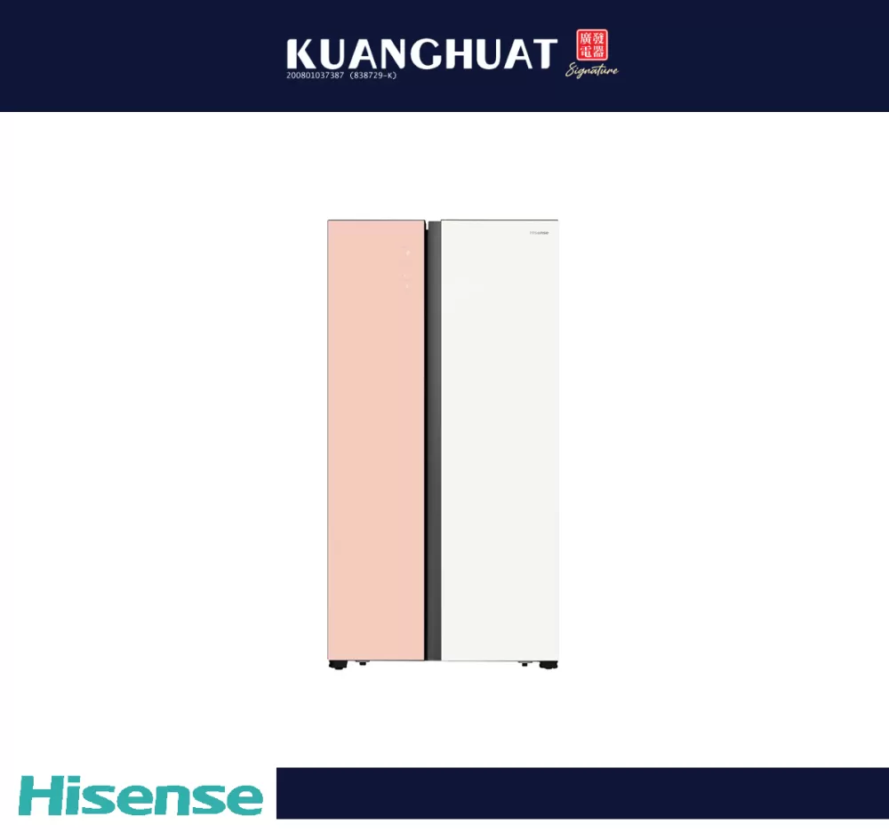 [PRE-ORDER 7 DAYS] HISENSE 620L Side-by-Side Inverter Refrigerator RS688N4AW-PU