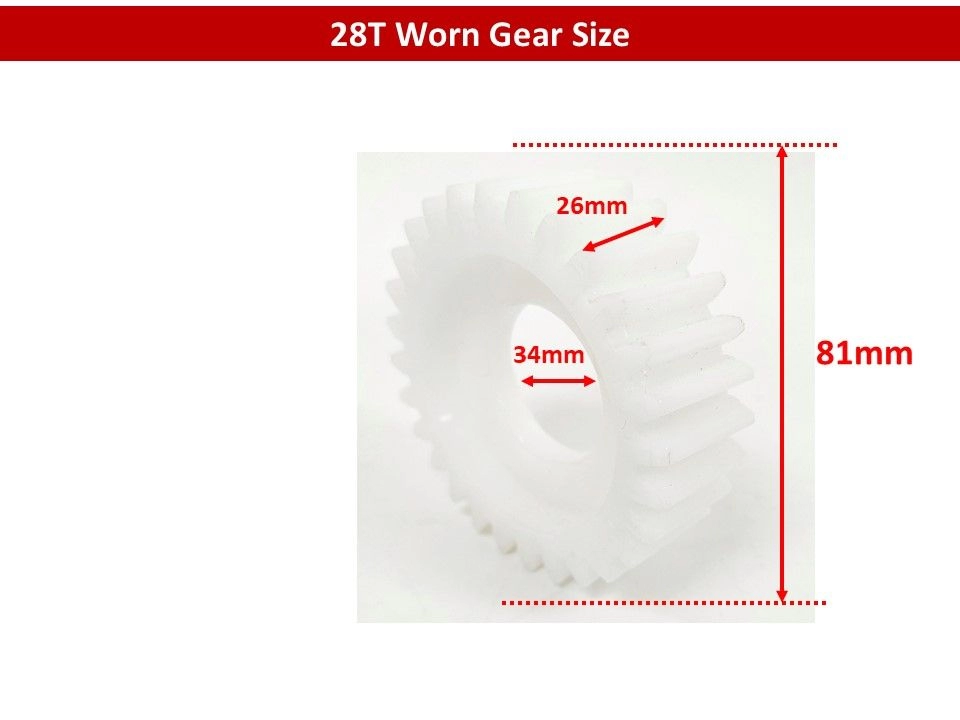 28T Worn Gear for G-Force / Celmer AC Sliding Motor