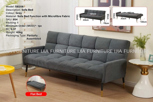 Sofa Bed - SB208 (Grey)