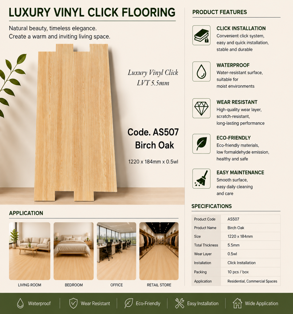 VINYL CLICK 5.5MM CODE AS507