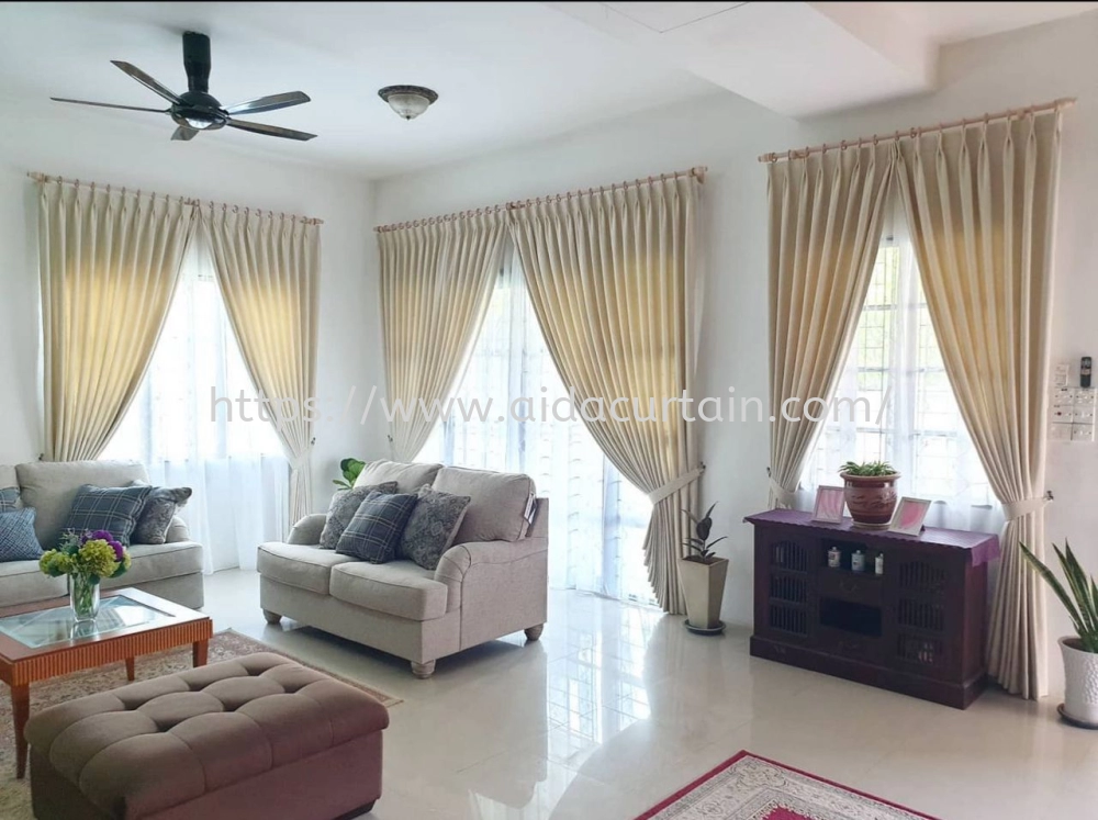 Singapore Pleat Curtains / Double Pleat Curtains Curtains Selangor,  Malaysia, Kuala Lumpur (KL), Puchong Supplier, Installation, Supply,  Supplies