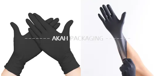 (L) BLACK Nitrile Glove