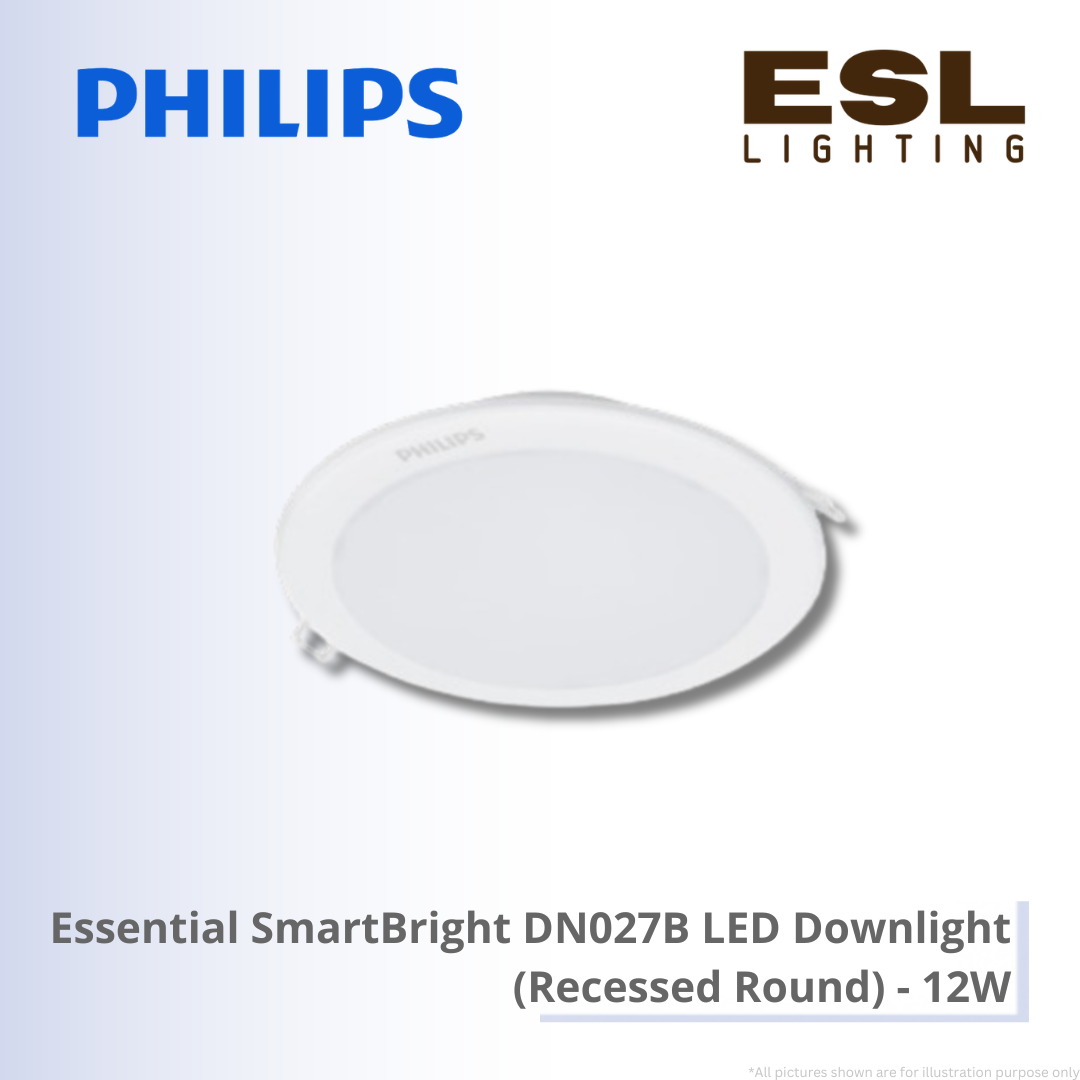 PHILIPS Essential SmartBright DN027B LED Downlight (Recessed Round) - 12W